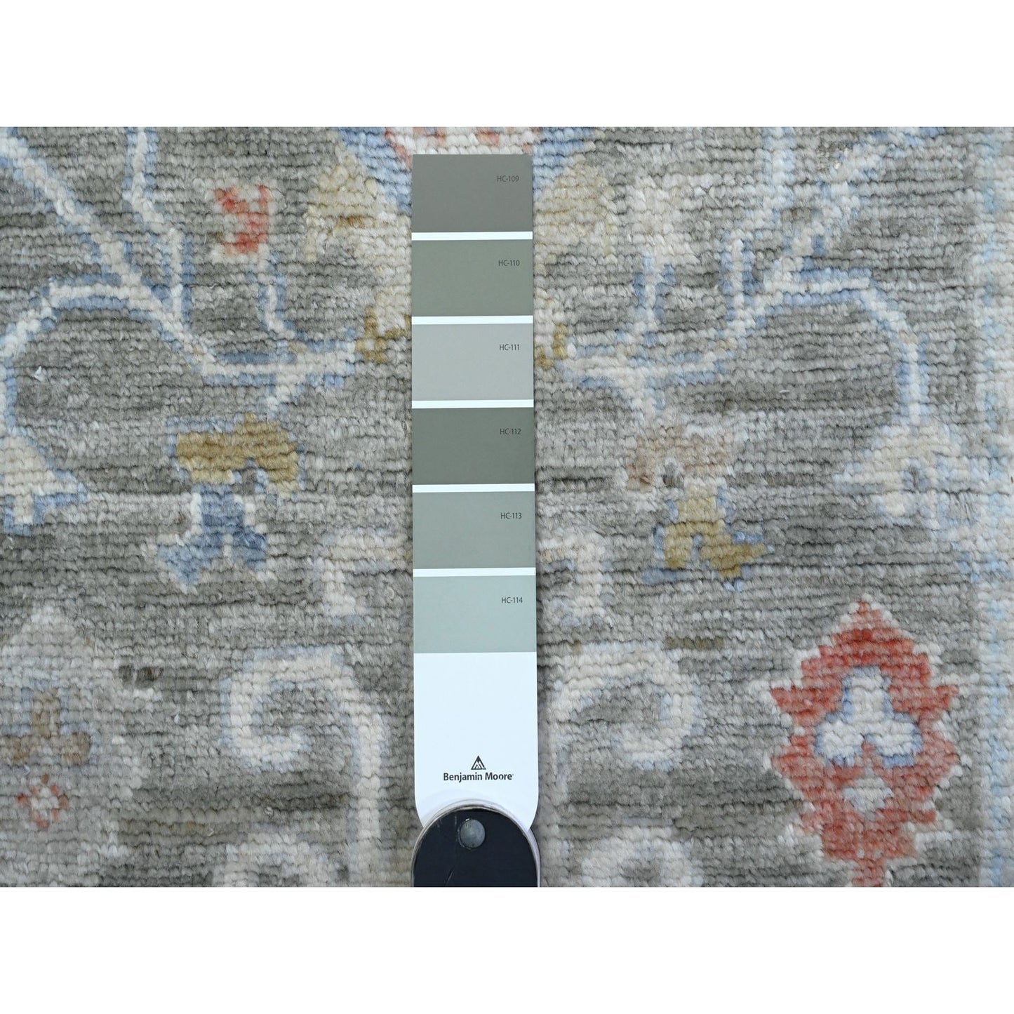 2'6"X15'3" Echo Gray Afghan Angora Oushak Xl Runner Oriental Rug