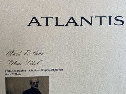 Mark Rothko Lithograph Coa Signed Op Numbered Certified 180 Es