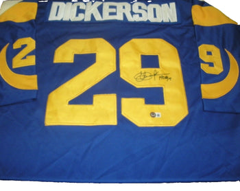 Eric Dickerson Rams Beckett/Coa Signed Official