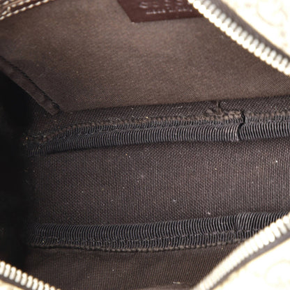 Gucci Front Zip Camera Bag Gg Coated Canvas Small