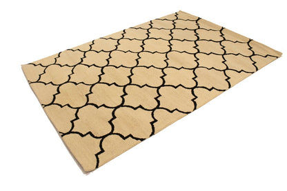 Dcor Hand-Tufted 5x8 Trellis Style Modern Rug Plush Wool Carpet Contemporary