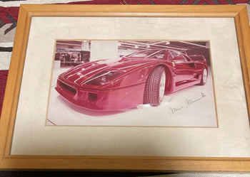 Ferrari F40 Early Press Photo 28X38Cm Signed Menardi Vintage 1987 Rare
