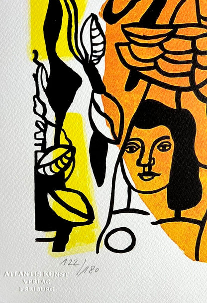 Fernand Lger Lithograph Coa (Original Numbered Signature Stamp)