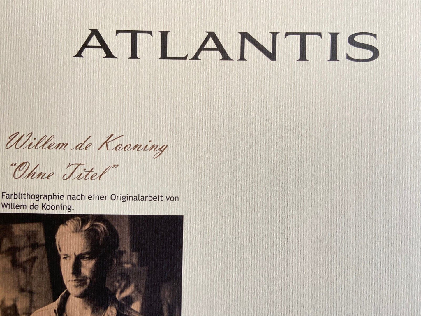 Willem De Kooning Lithograph Coa Signature And Stamp