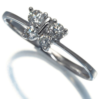 Diamond 0.20Ct Butterfly Ring 18K 750 White Gold