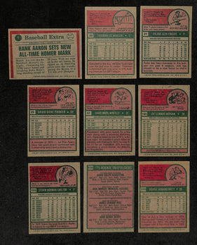 1975 Topps Baseball Complete Set (660) Aaron, Yount, Brett, Ryan 197616