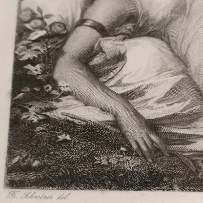 Antique Etching A Midsummer Nights Dream Oberon &