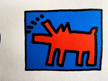 Keith Haring Lithograph From A Painting C.O.A. Signed In Pen Numbered In Pencil