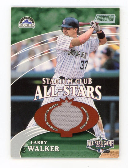 Larry Walker 2001 Topps Stadium Club All-Stars #Scas-Lw Card 1564/2400