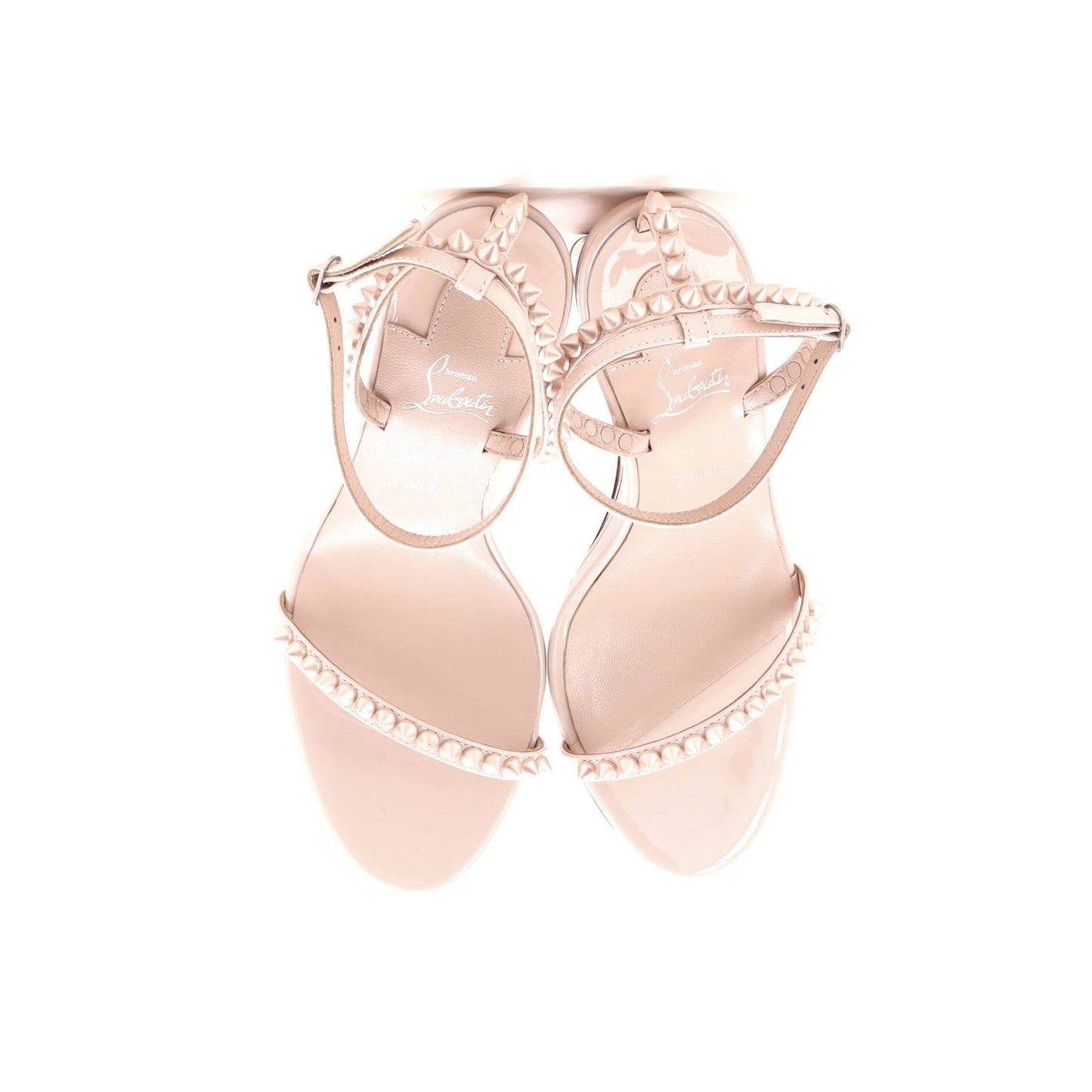 Christian Louboutin Women'S So Me Wedge Sandals Spiked Patent 85