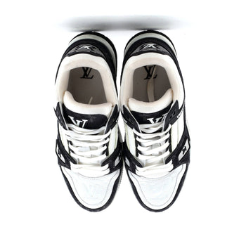 Monogram Louis Vuitton Men's LV Trainer Sneakers Monogram Empreinte Leather and