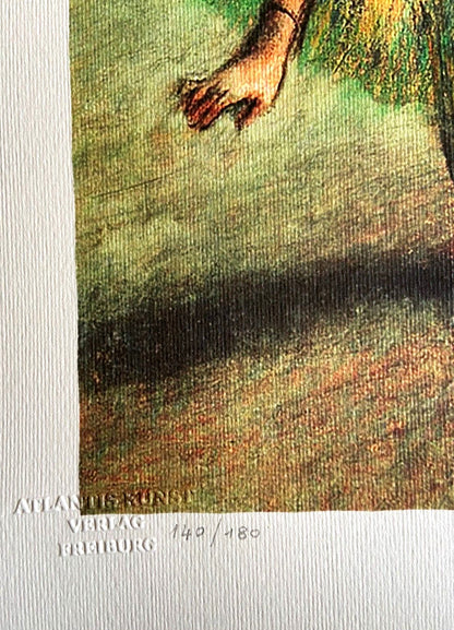 Edgar Degas Lithograph Coa Signed Op Numbered By Hand Crayon 180 Ex