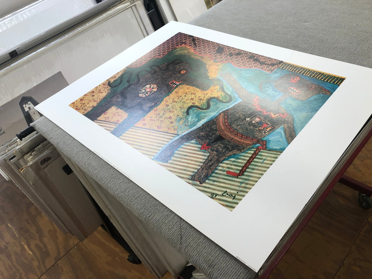 Enrico Baj Generale Nell'Intimita " Poster Surrealism Multicol