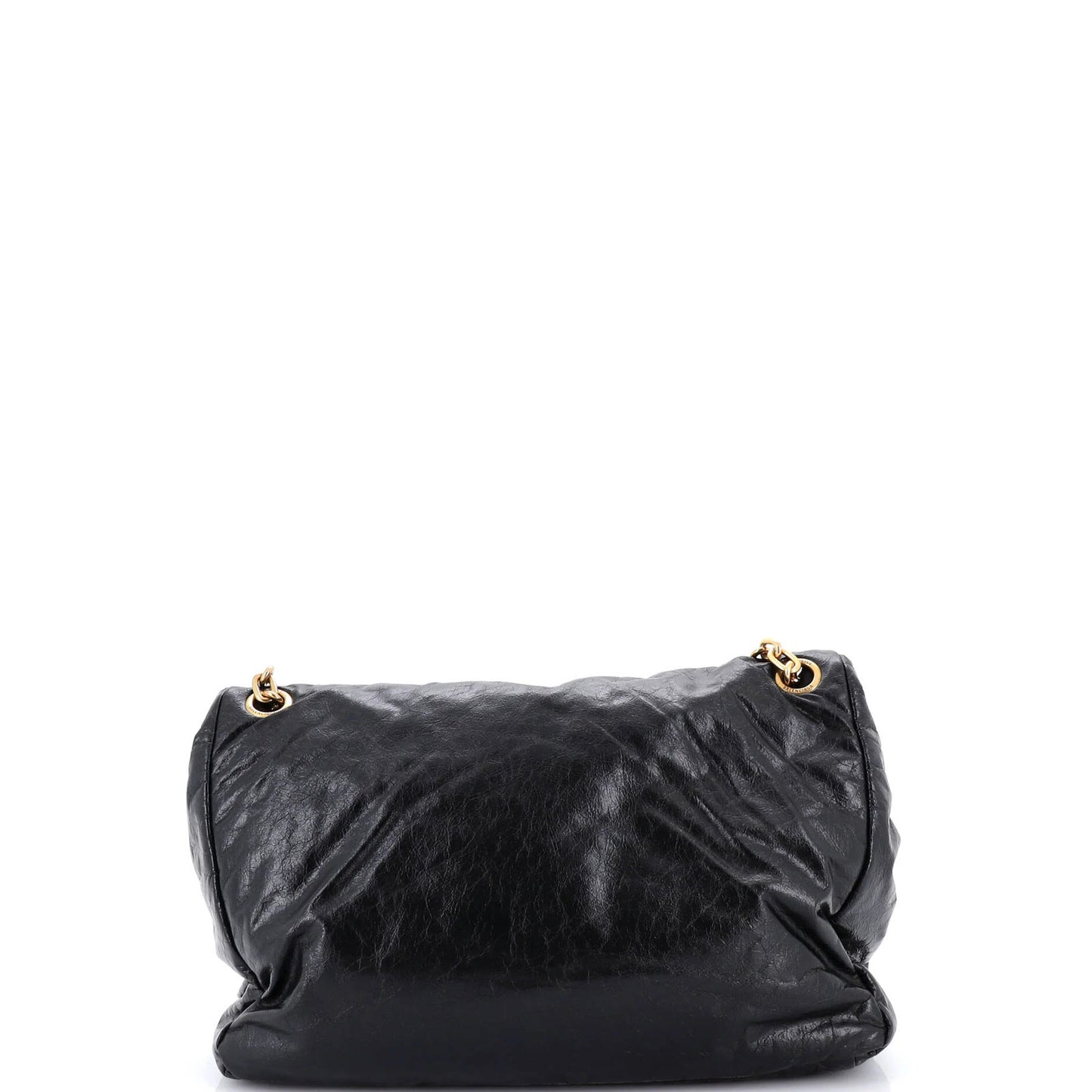 Balenciaga Monaco Chain Flap Shoulder Bag Leather Large