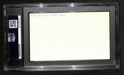 Rip Miller Cfb Hof Signed/Auto 3X5 Index Card Notre Dame Psa/Dna 189016