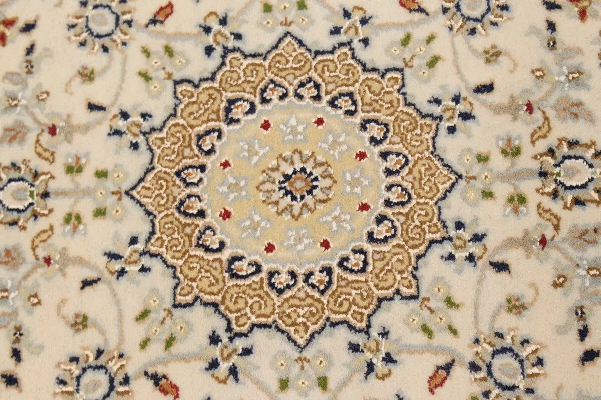 Extra Fine Floral Indo-Nain Runner Rug Oversized