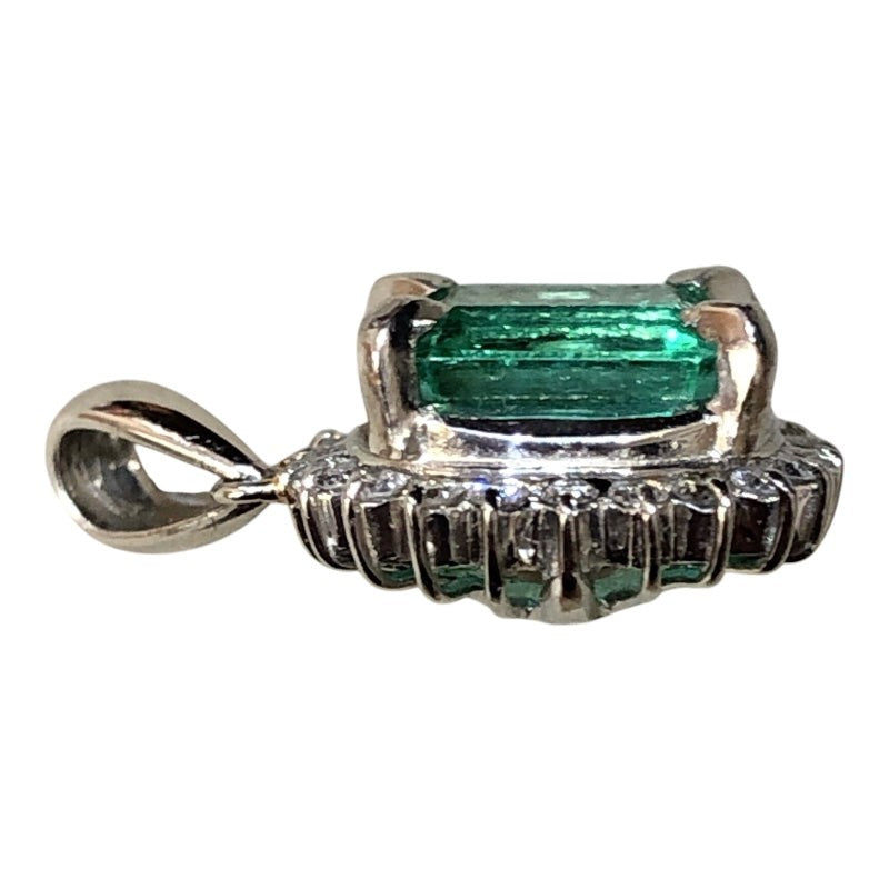 Emerald Pendant Top Pt900 Platinum Pt