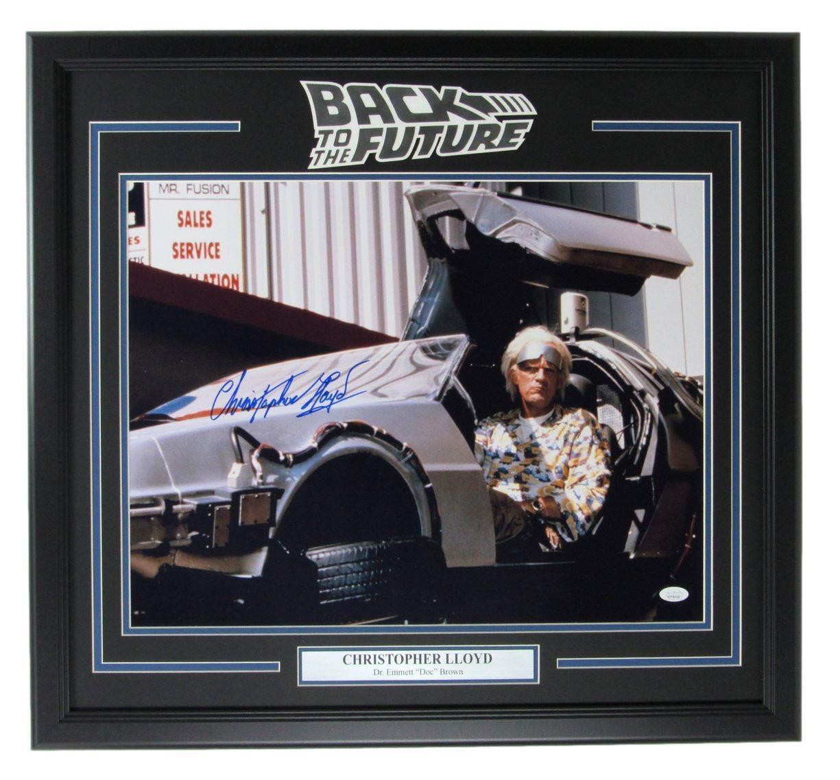 Christopher Lloyd Signed 16x20 Back to the Future Photo Framed JSA 161732