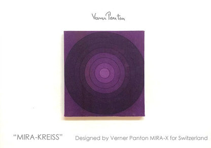 Vintage Verner Panton Mira X Kreiss Velvet Art Board Purple Square Mid Century