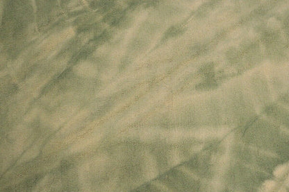 Olive Green Hand-Tufted Abstract Tie-Dye Design