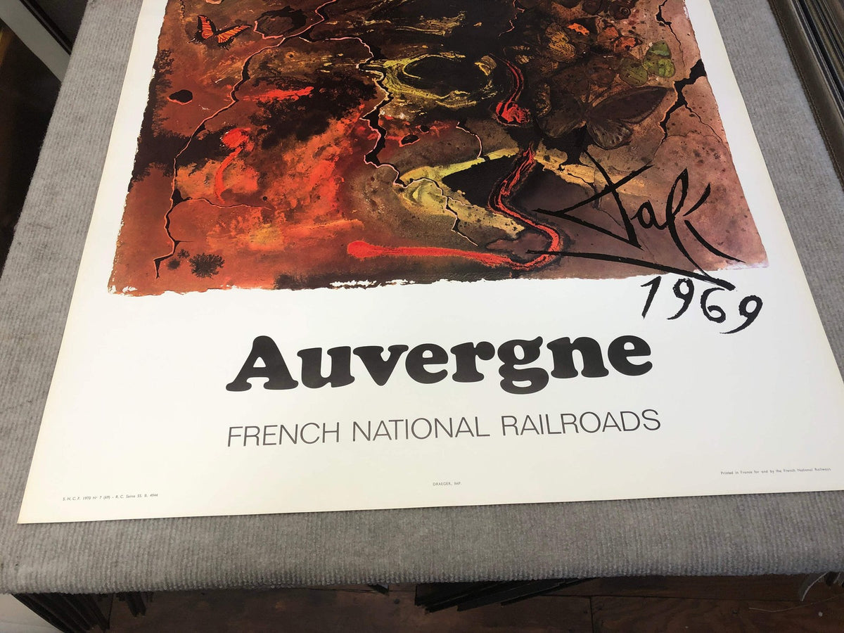Surrealism Poster Salvador Dal Salvador Brown 1970 Auvergne 39" x 24.75