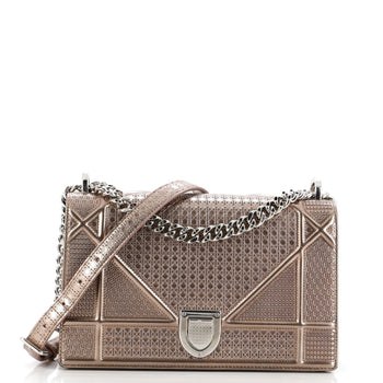 Christian Dior Diorama Flap Bag Cannage Embossed Calfskin Medium