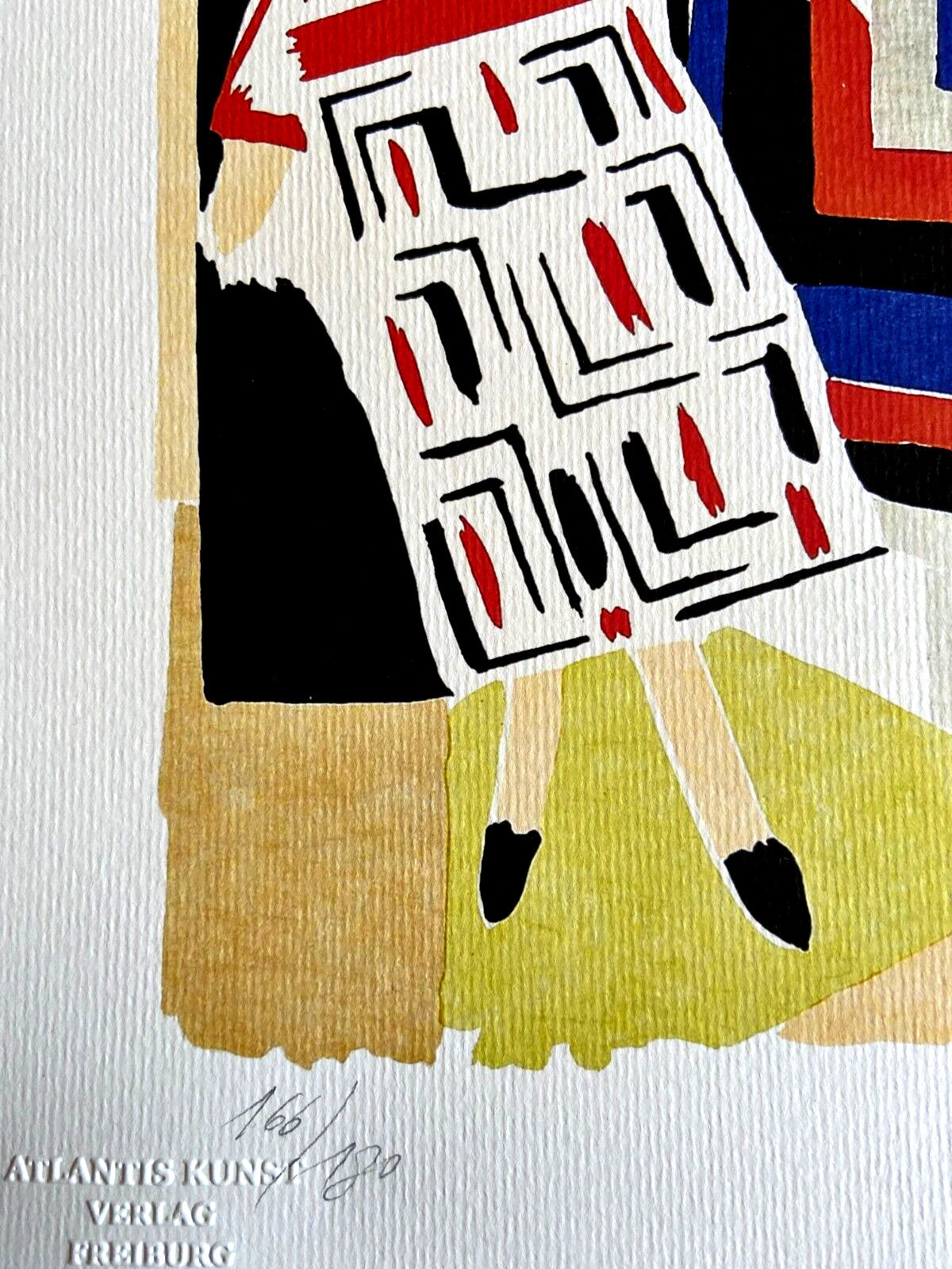 Sonia Delaunay Lithograph Coa Signed Op Numbered: Piet Mondrian