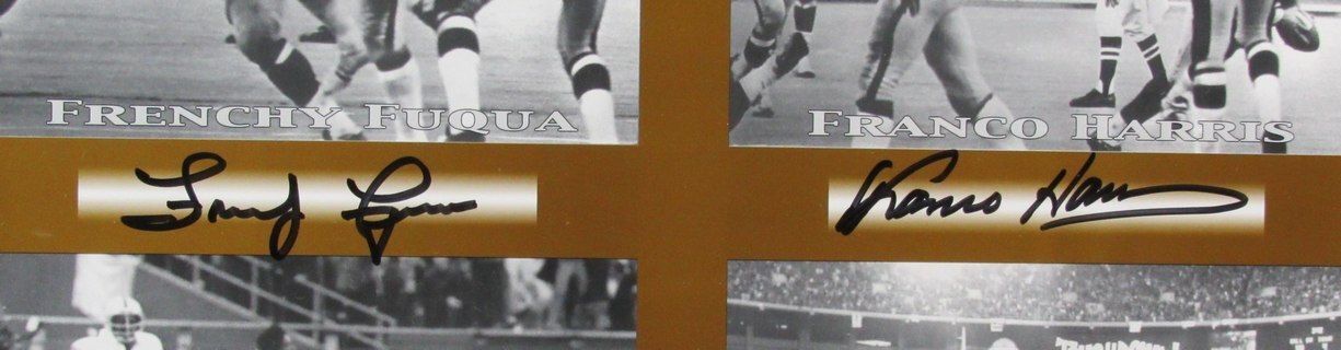"The Immaculate Reception" 4 X Signed Franco Harris Photo Steelers Framed Jsa