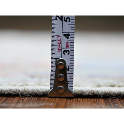 2'6"X19'8" Gray Afghan Angora Oushak Wool Hand Knotted Xl Runner Rug