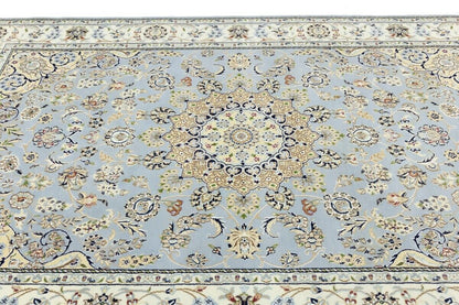 Handmade Indo-Nain Oriental Area Rug Floral