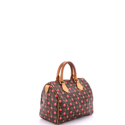 Louis Vuitton Speedy Handbag Limited Edition Monogram Cerises 25