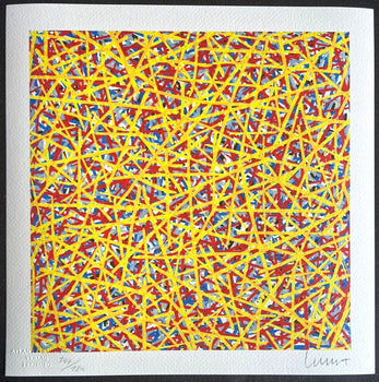 Sol Lewitt Lithograph Coa Signed By Hand Numbered Stamp