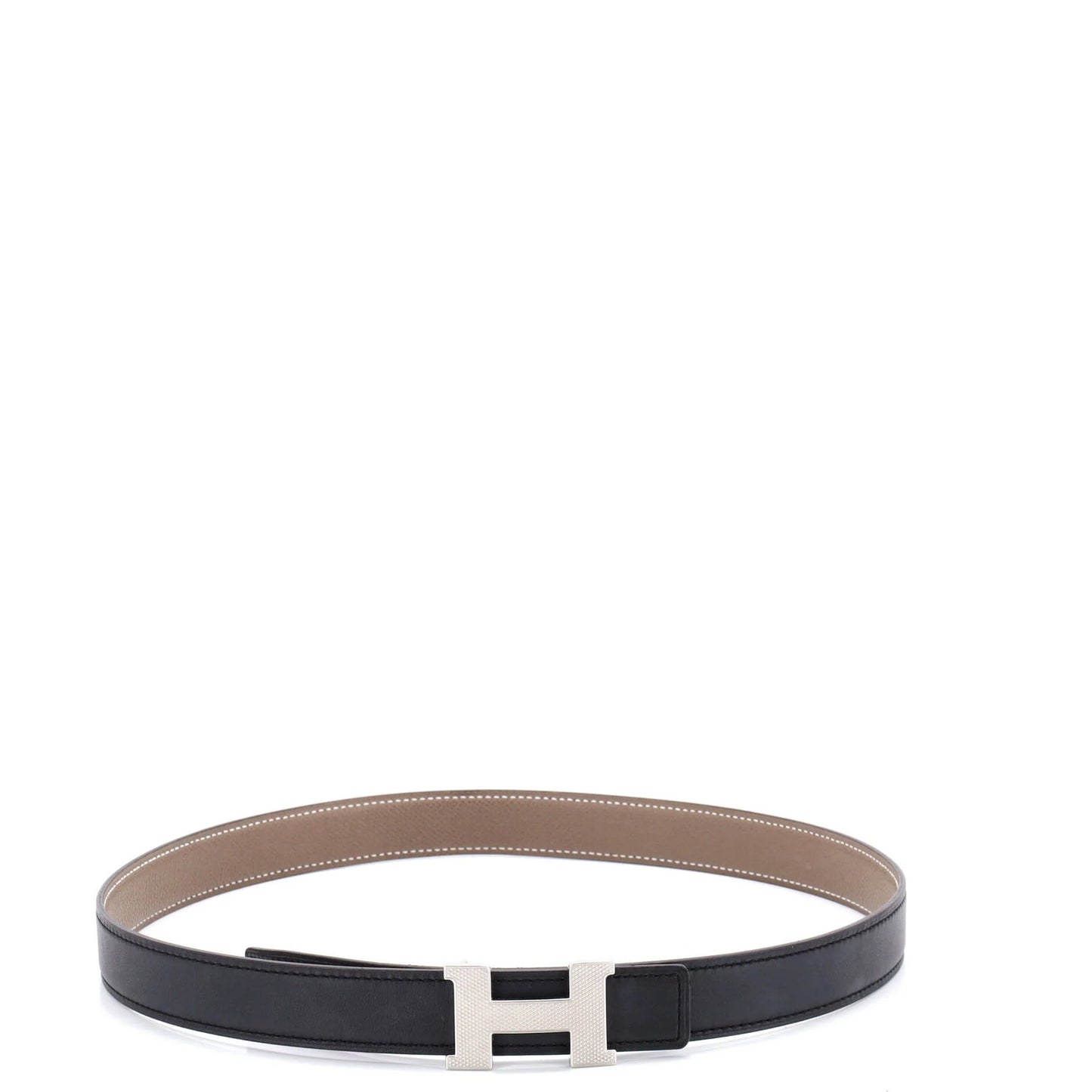 Hermes Constance Reversible Belt Leather With Guilloche Hardware Thin