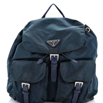 Prada Double Front Pocket Backpack Tessuto Medium
