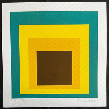 Josef Albers Lithograph Certified Coa