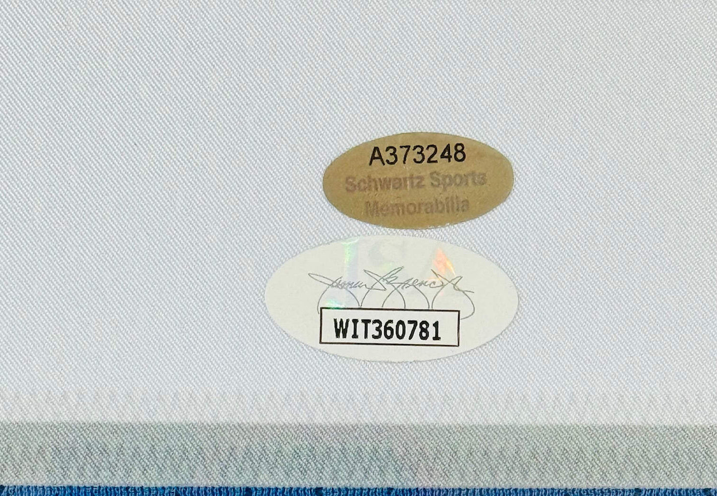 Barry Sanders Autographed Framed Lions Jersey (JSA)