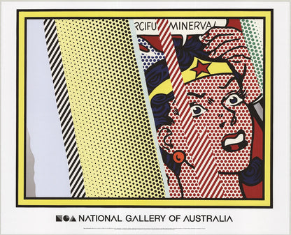 Multico ROY LICHTENSTEIN Reflections on Minerva 23.25" x 29" Poster 2013 Pop Art