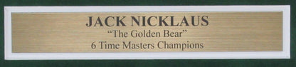 Jack Nicklaus Signed/Auto Masters Pin Flag W/