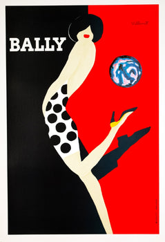 Poster Bernard Villemot Bally Kick Poster 1990S Printing Fashion