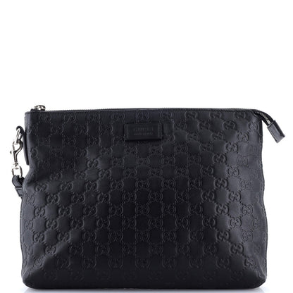 Gucci Signature Soft Wristlet Guccissima Leather