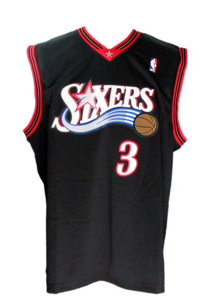 Allen Iverson Hof Autographed Black Mitchell &