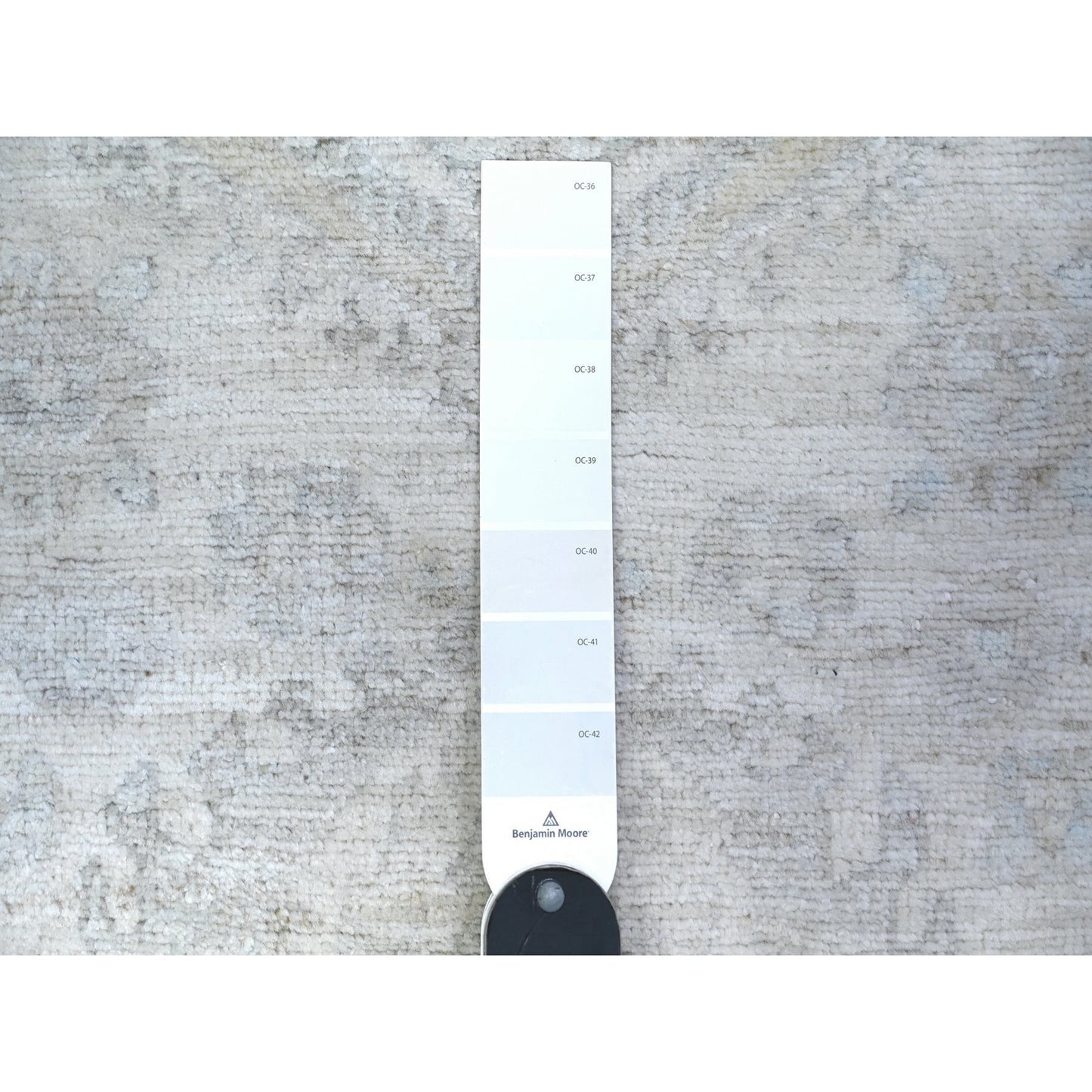 2'8"X11'3" Ivory White Wash Peshawar Hand Knotted 100% Wool Runner Rug