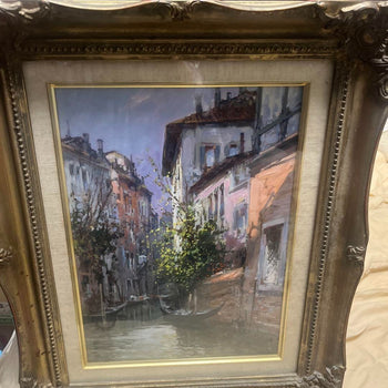 Claudio Simonetti Original Oil Painting Venice Canal F4 Signed Italian Artist