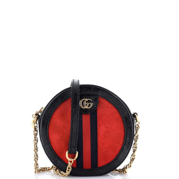 Gucci Ophidia Round Shoulder Bag Suede Mini