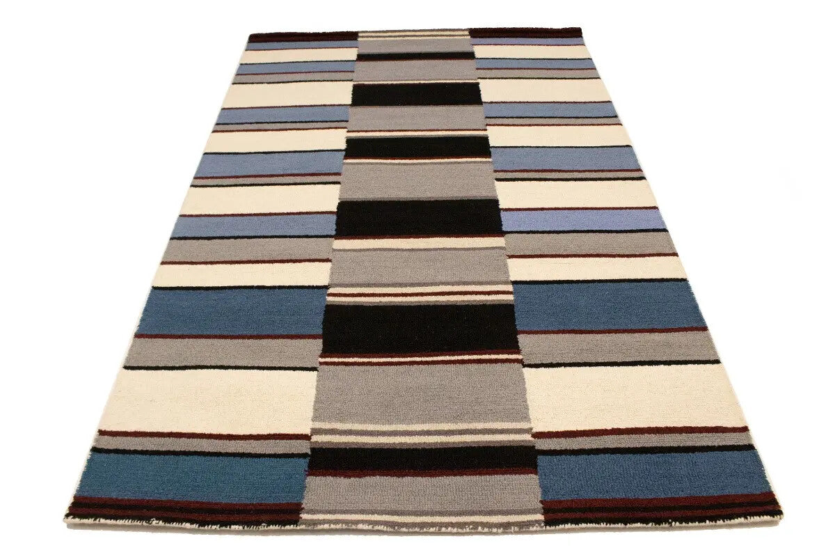 Hand-Tufted Modern Rug Plush 5X8 Multicolored