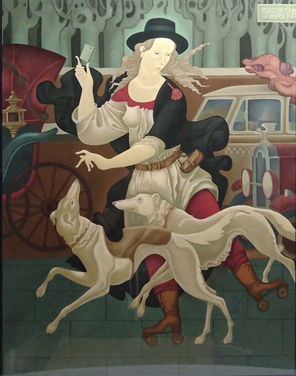 Janet And Emmanuel Snitkovsky " Fifthave "Original Silkscreen Ukrainian Art