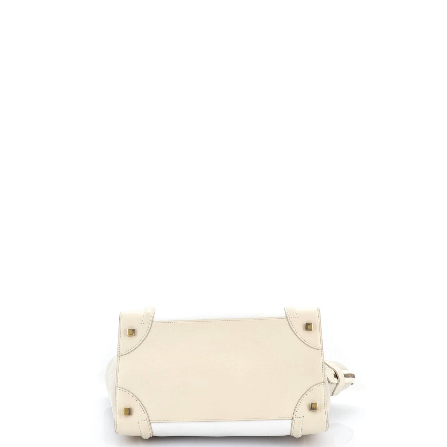 Celine Bicolor Luggage Bag Leather Mini