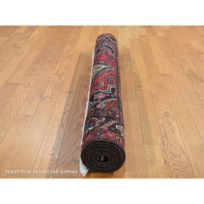 4'1"X6'9" Taupe Gray New Zoroastrian Serrib Hand Knotted 100% Wool Rug