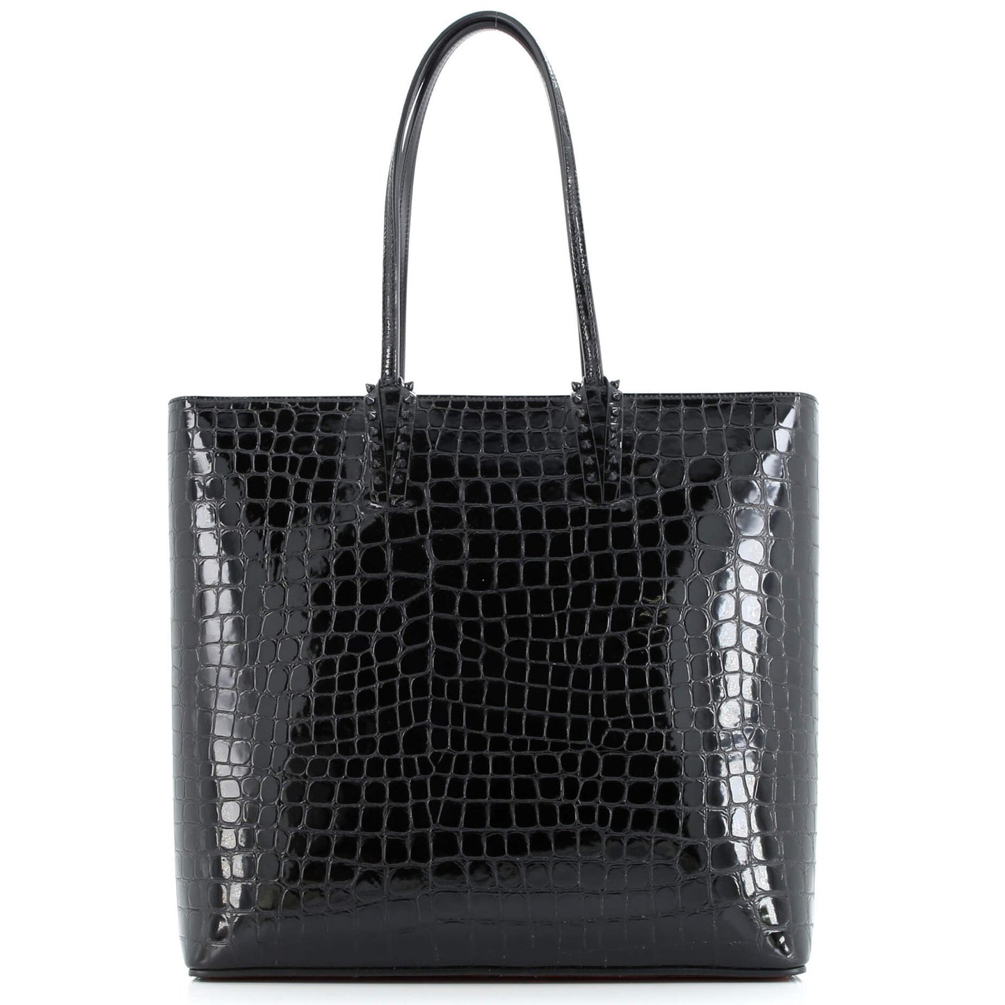 Christian Louboutin Cabata North South Zipped Tote Crocodile Embossed Leather