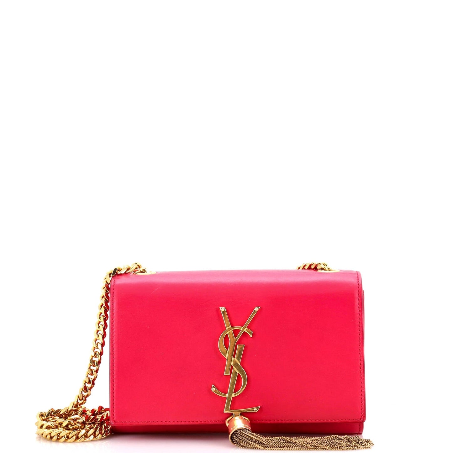 Saint Laurent Classic Monogram Tassel Crossbody Bag Leather Small